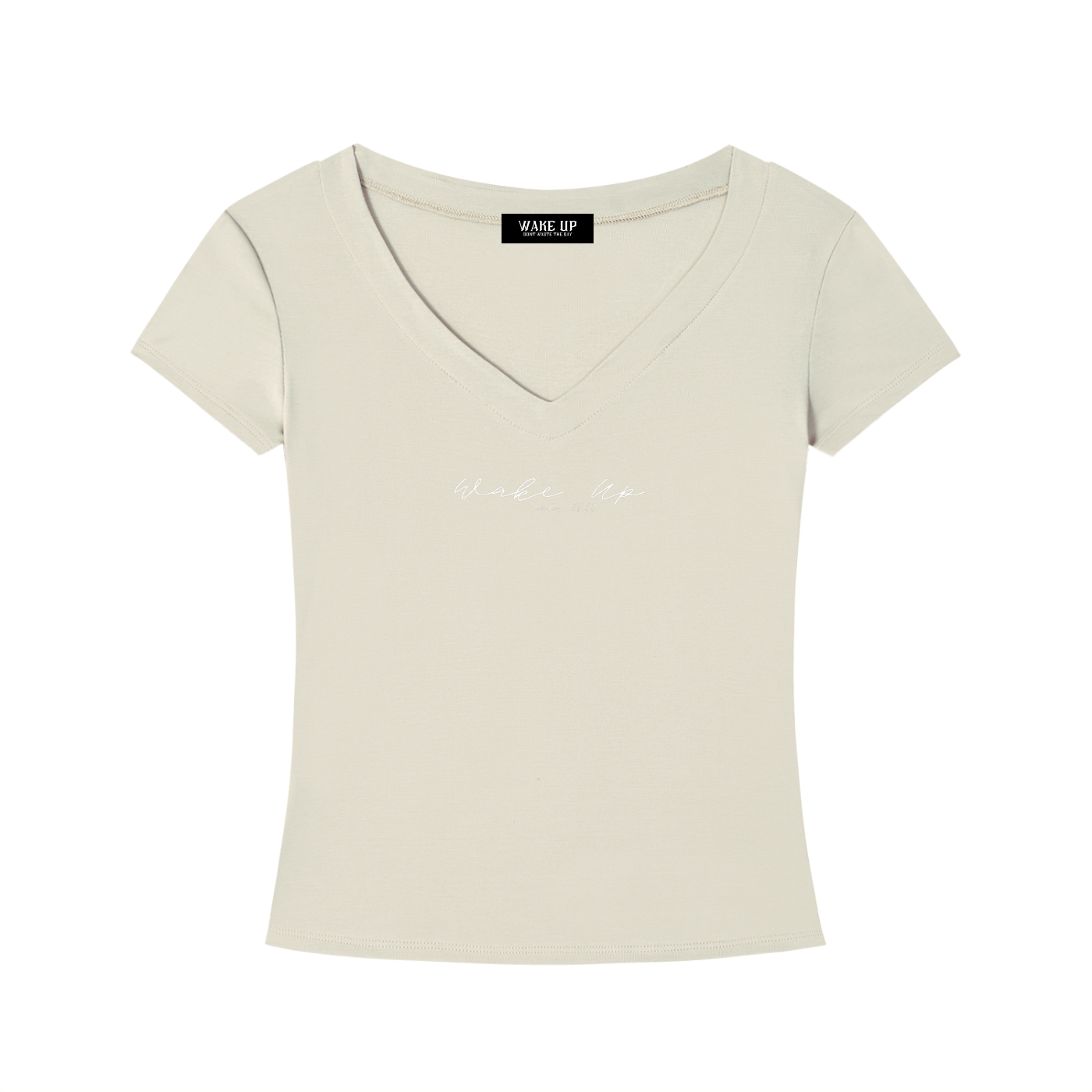 WAKE UP Tencel Slim Fit V-Neck T-Shirt