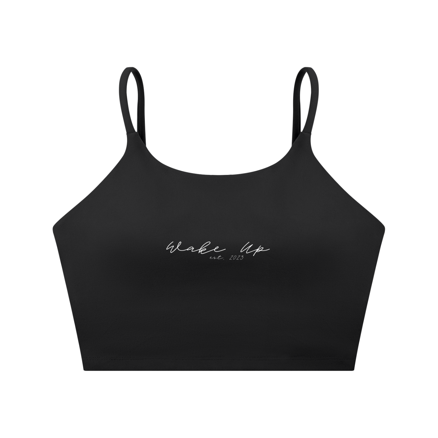 WAKE UP Spaghetti Strap Yoga Sports Bra