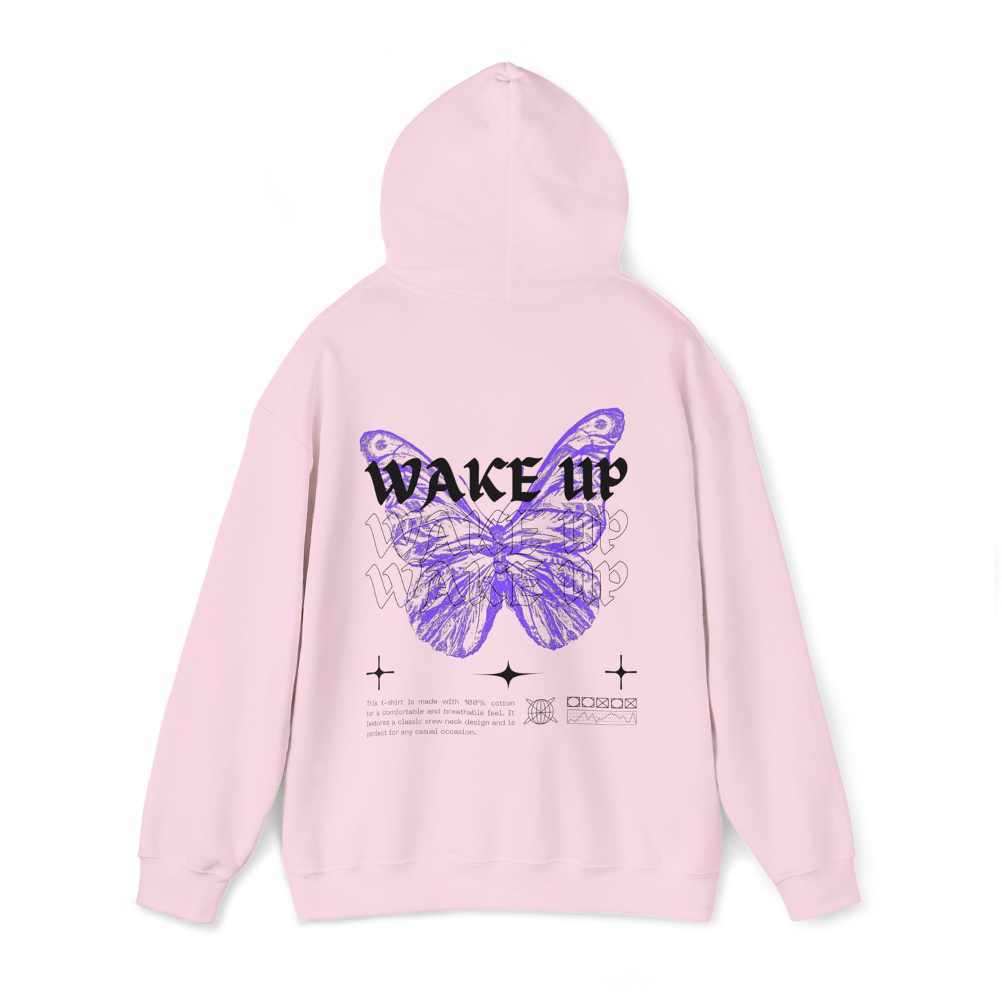 WAKE UP Sudadera con capucha efecto mariposa
