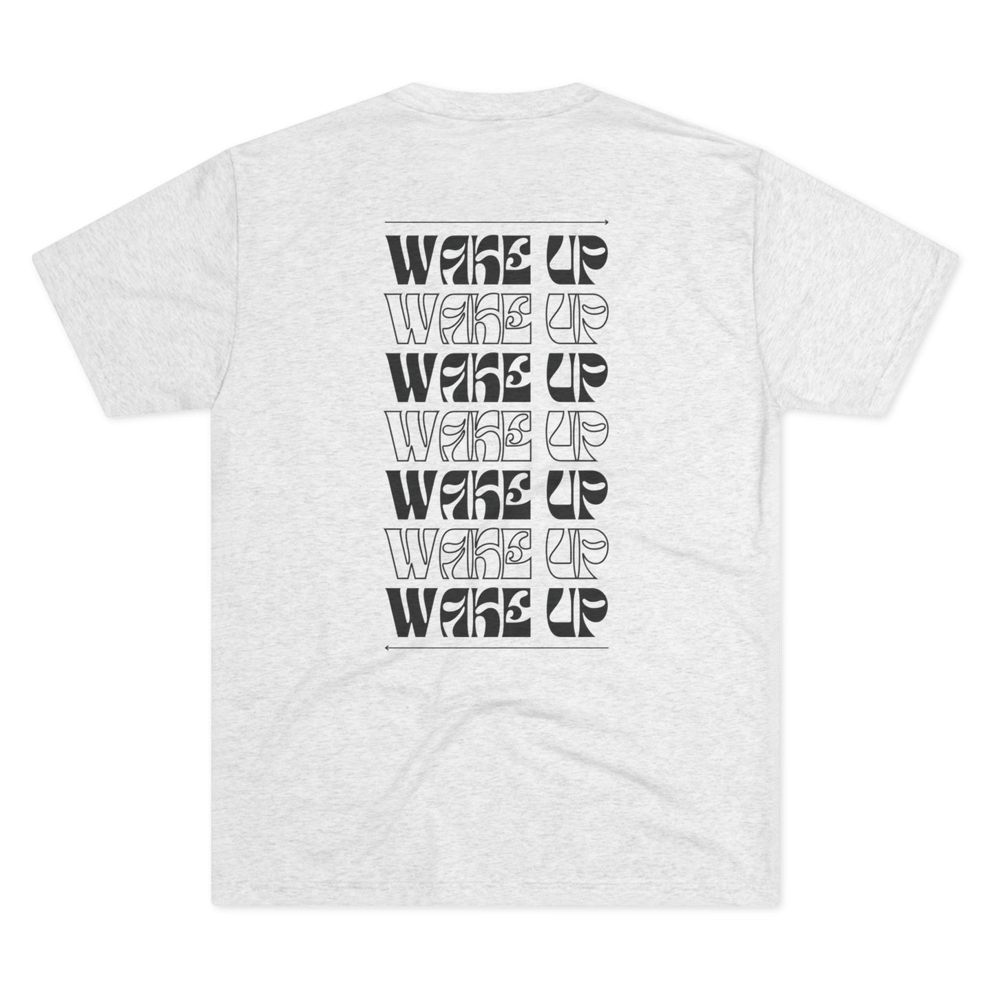 WAKE UP Summer Pattern Tri-Blend Tee