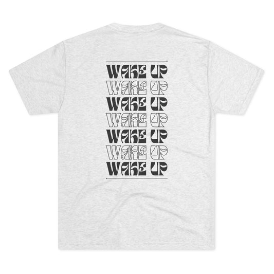 WAKE UP Summer Pattern Tri-Blend Tee