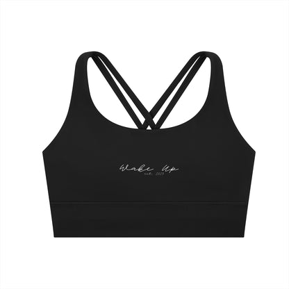 WAKE UP Strappy Criss-Cross Sports Bra