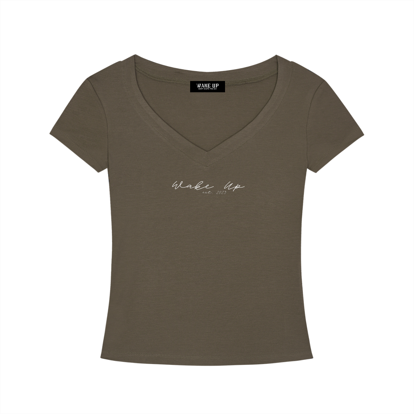 WAKE UP Tencel Slim Fit V-Neck T-Shirt