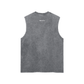 WAKE UP Snow Washed Frayed Tank Top