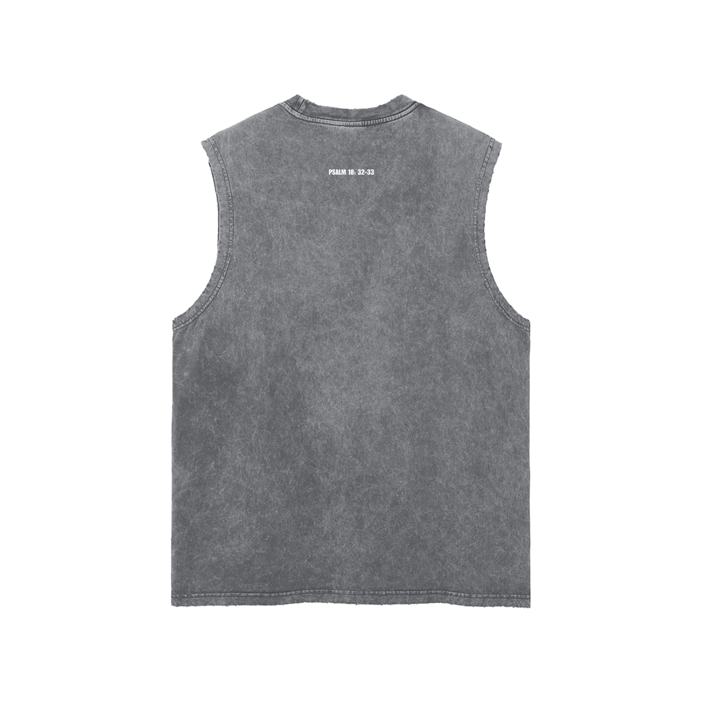 WAKE UP Snow Washed Frayed Tank Top