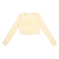 WAKE UP Women's Ruched Long Sleeve Crop T-Shirt