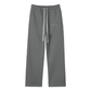 WAKE UP Unisex Solid Color Fleece Straight Leg Pants