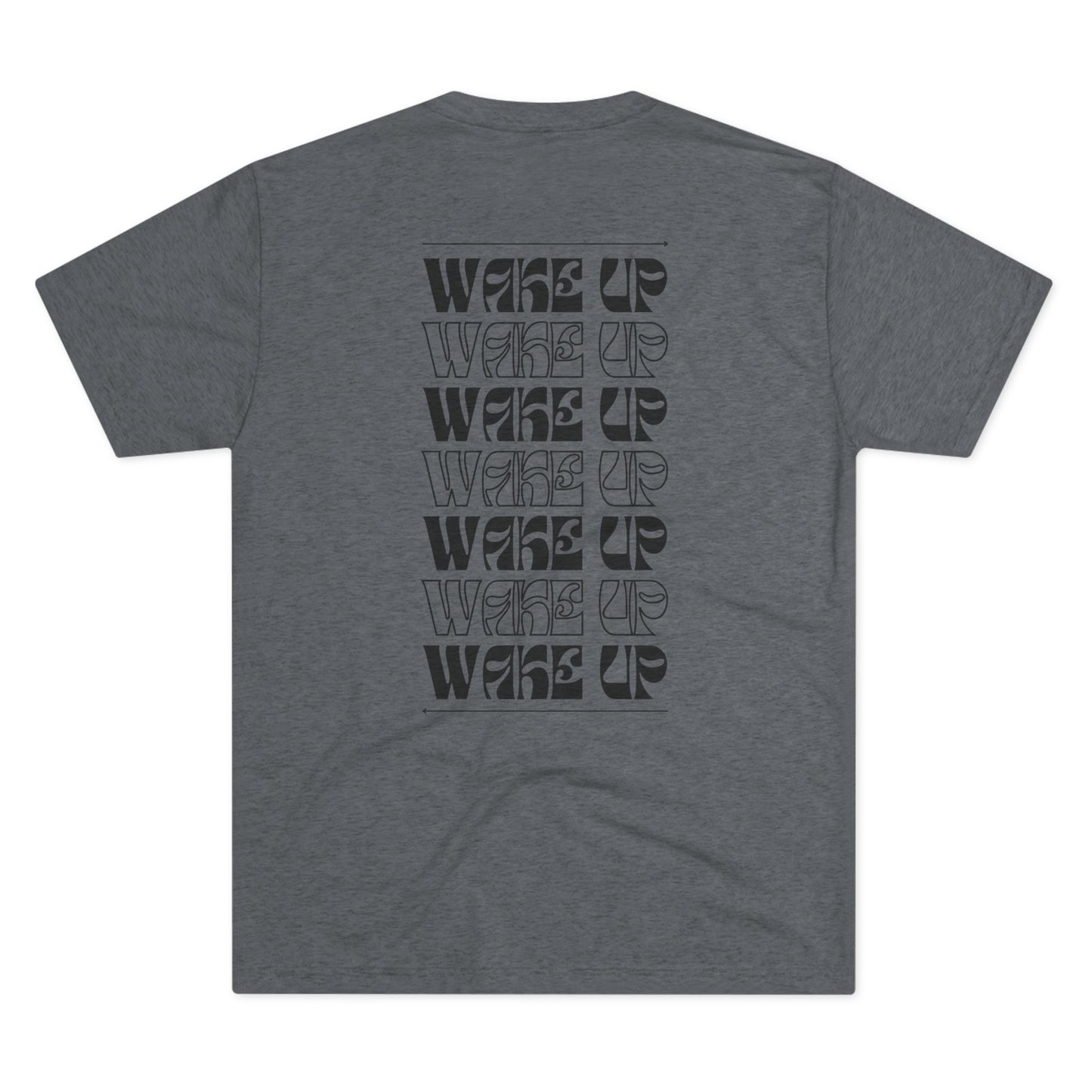 WAKE UP Summer Pattern Tri-Blend Tee