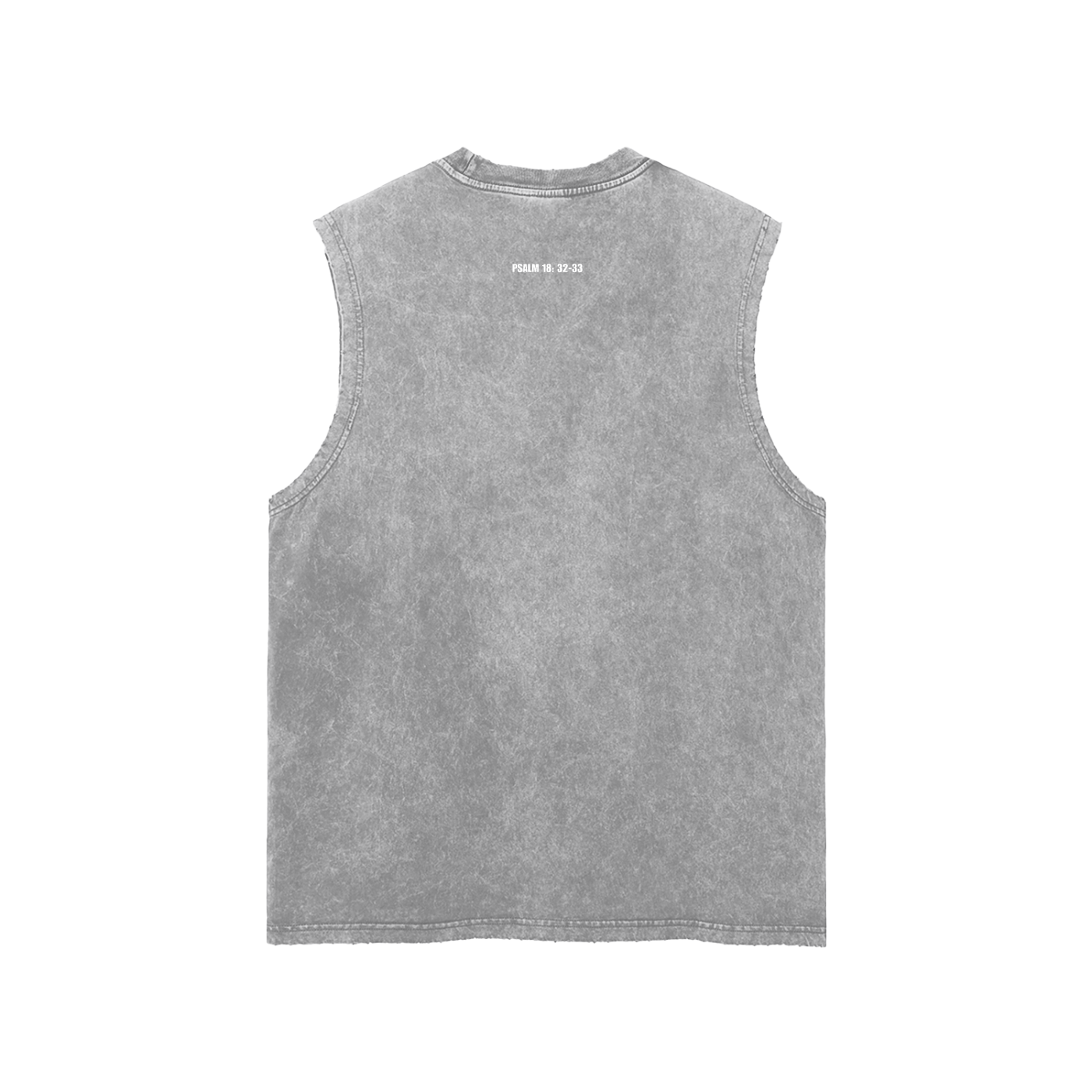 WAKE UP Snow Washed Frayed Tank Top