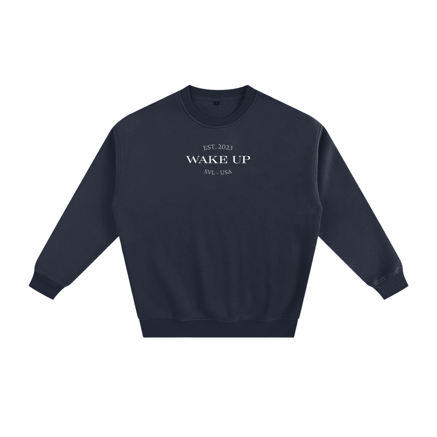 WAKE UP Heavy Simple Fleece Sweatshirt