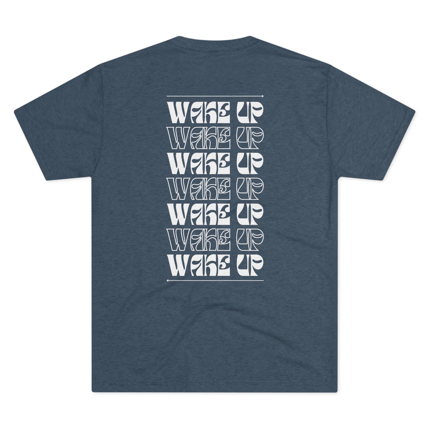 WAKE UP Summer Pattern Tri-Blend Tee