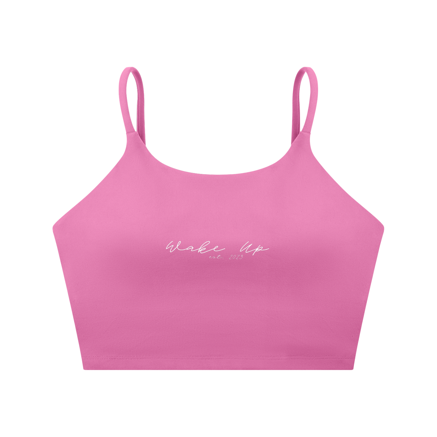 WAKE UP Spaghetti Strap Yoga Sports Bra
