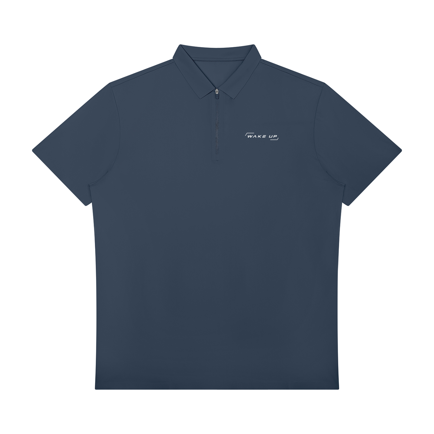 WAKE UP Men's Quarter-Zip Performance Polo Shirt