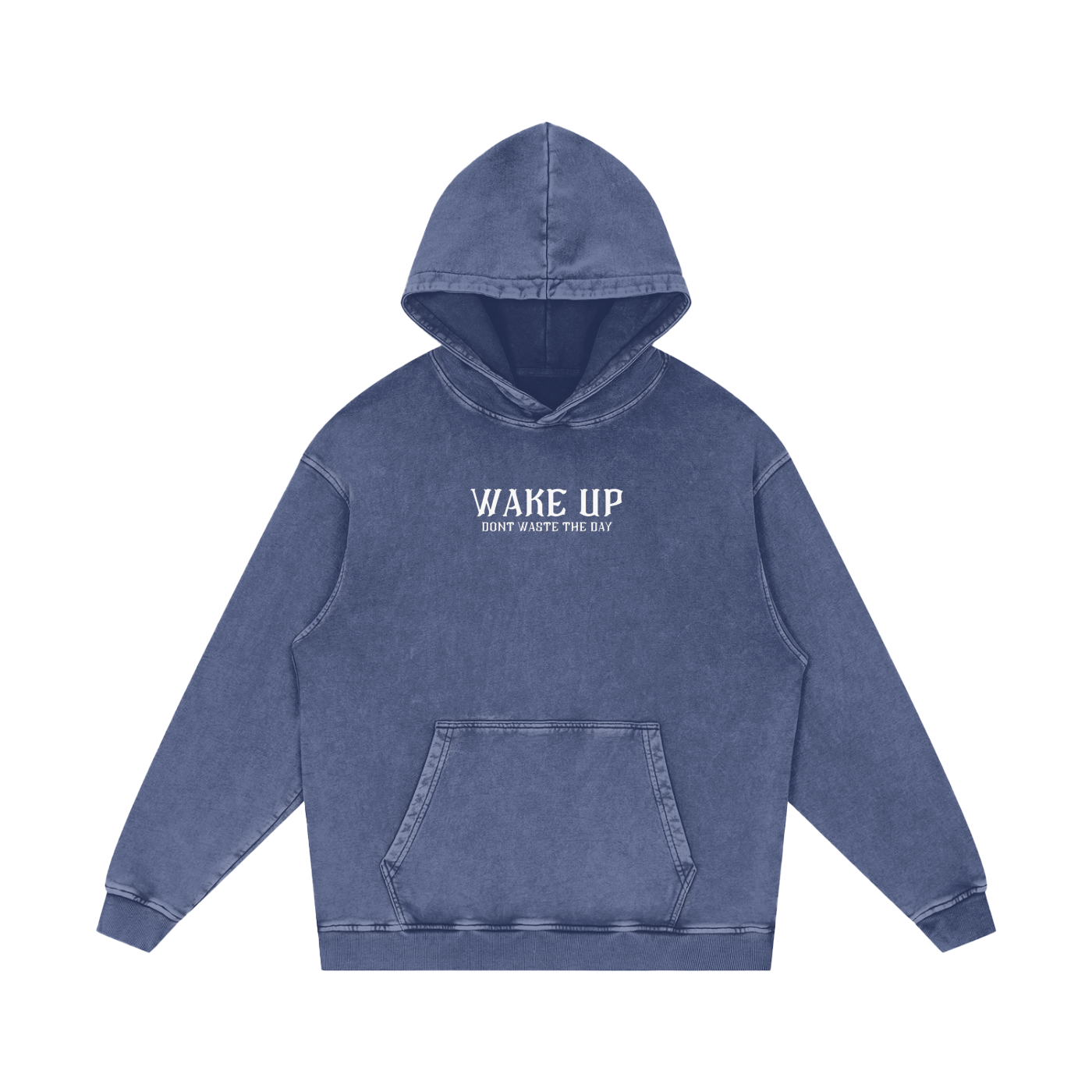 WAKE UP Oversized Snow Washed Hoodie