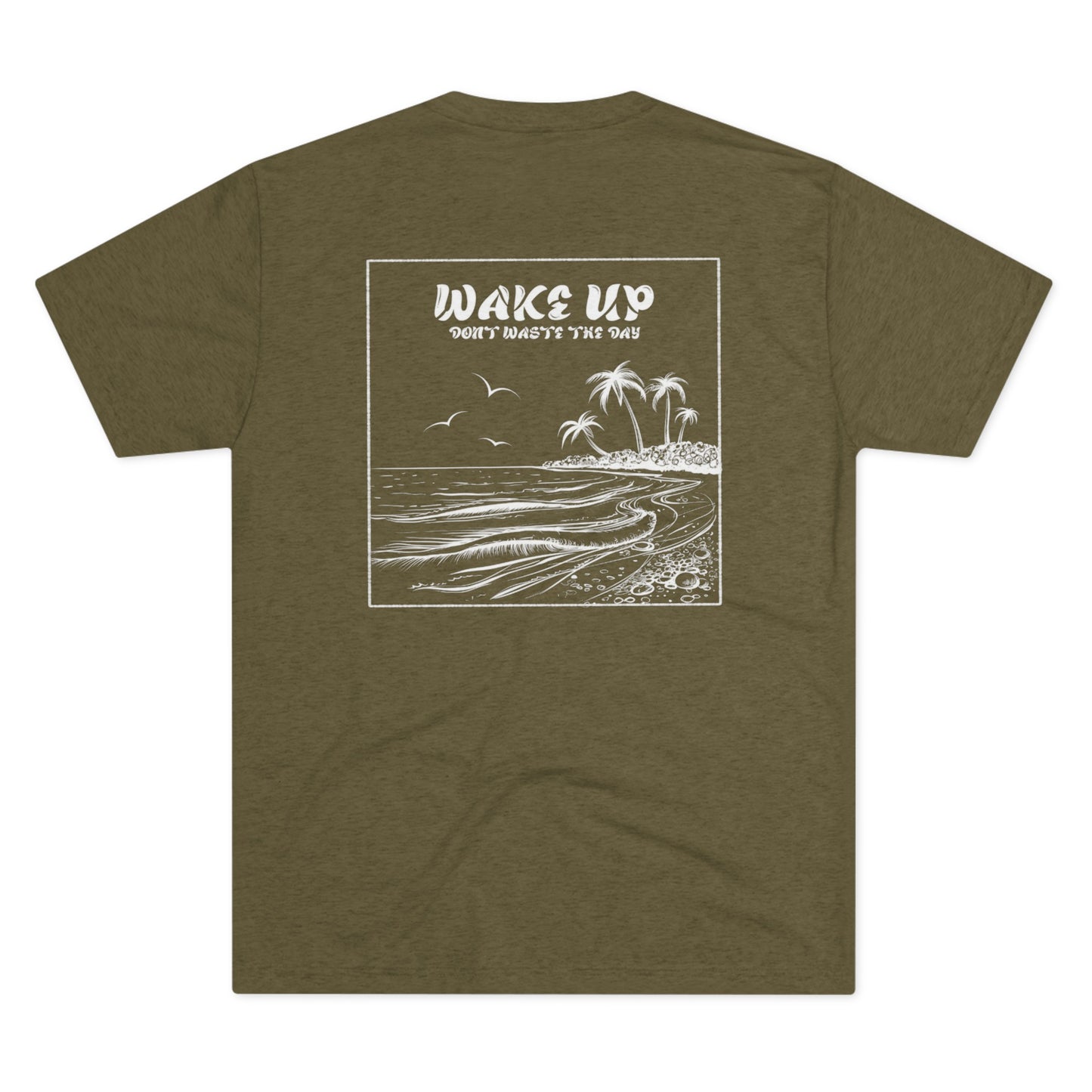 WAKE UP Summer Beach Vibe Tri-Blend Tee