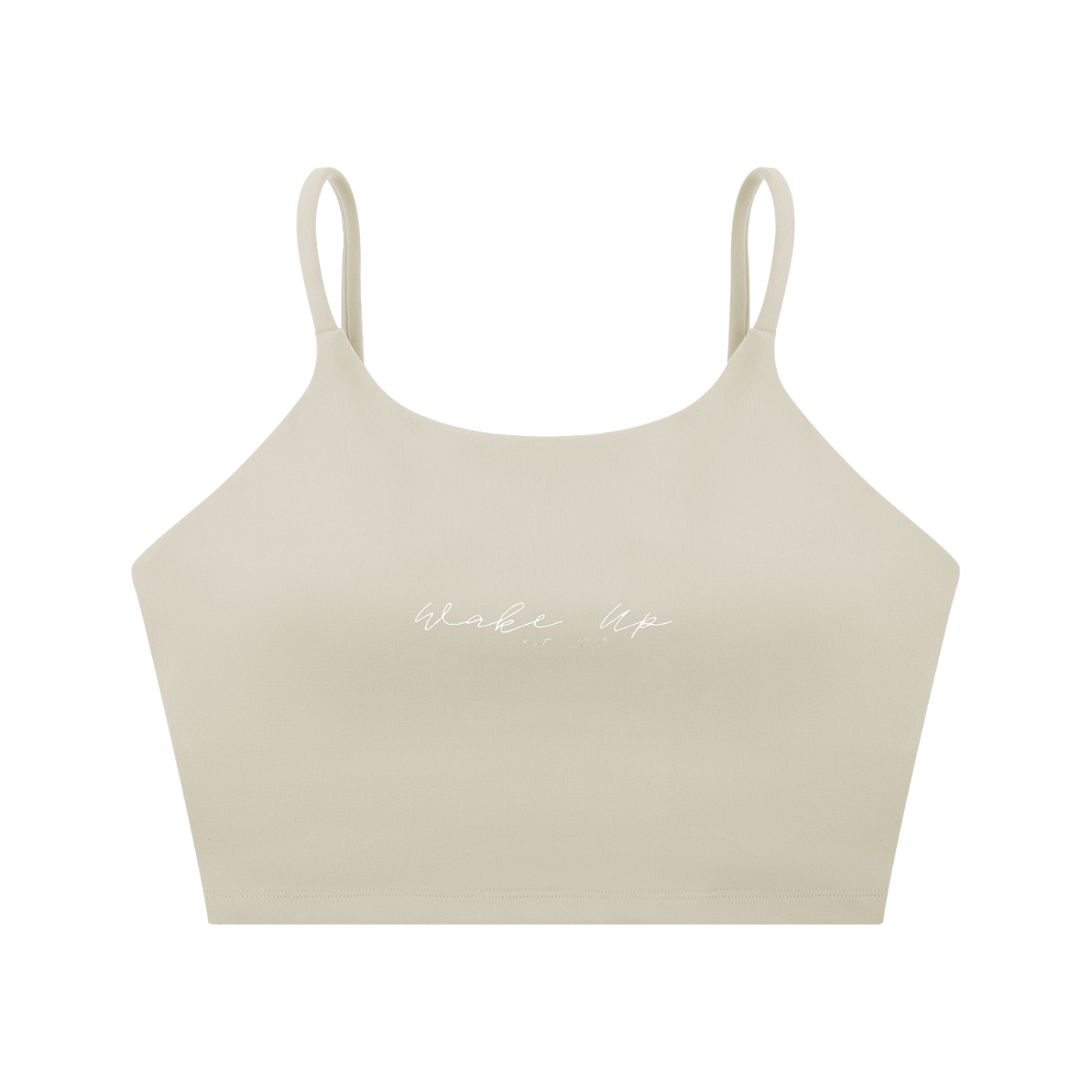 WAKE UP Spaghetti Strap Yoga Sports Bra