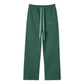 WAKE UP Unisex Solid Color Fleece Straight Leg Pants
