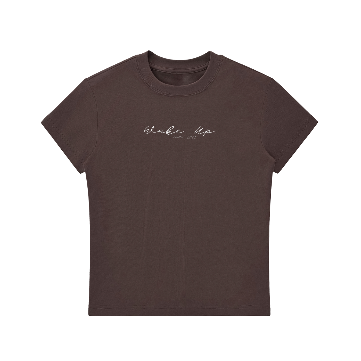 WAKE UP Essential Bodycon Crewneck T-Shirt