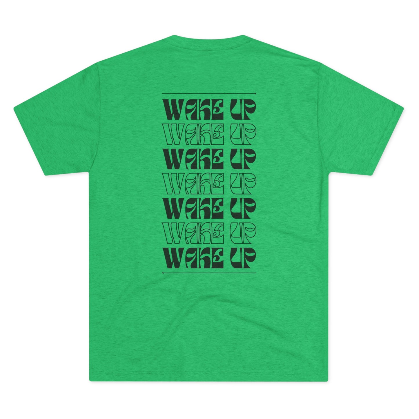 WAKE UP Summer Pattern Tri-Blend Tee