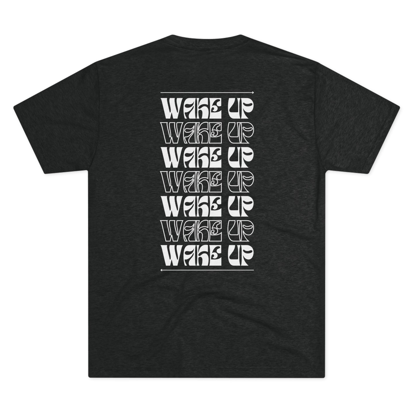 WAKE UP Summer Pattern Tri-Blend Tee