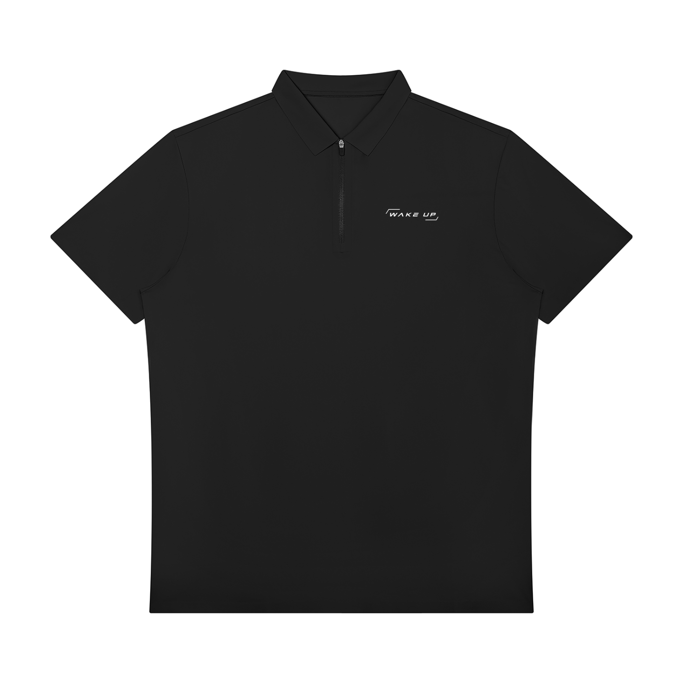 WAKE UP Men's Quarter-Zip Performance Polo Shirt
