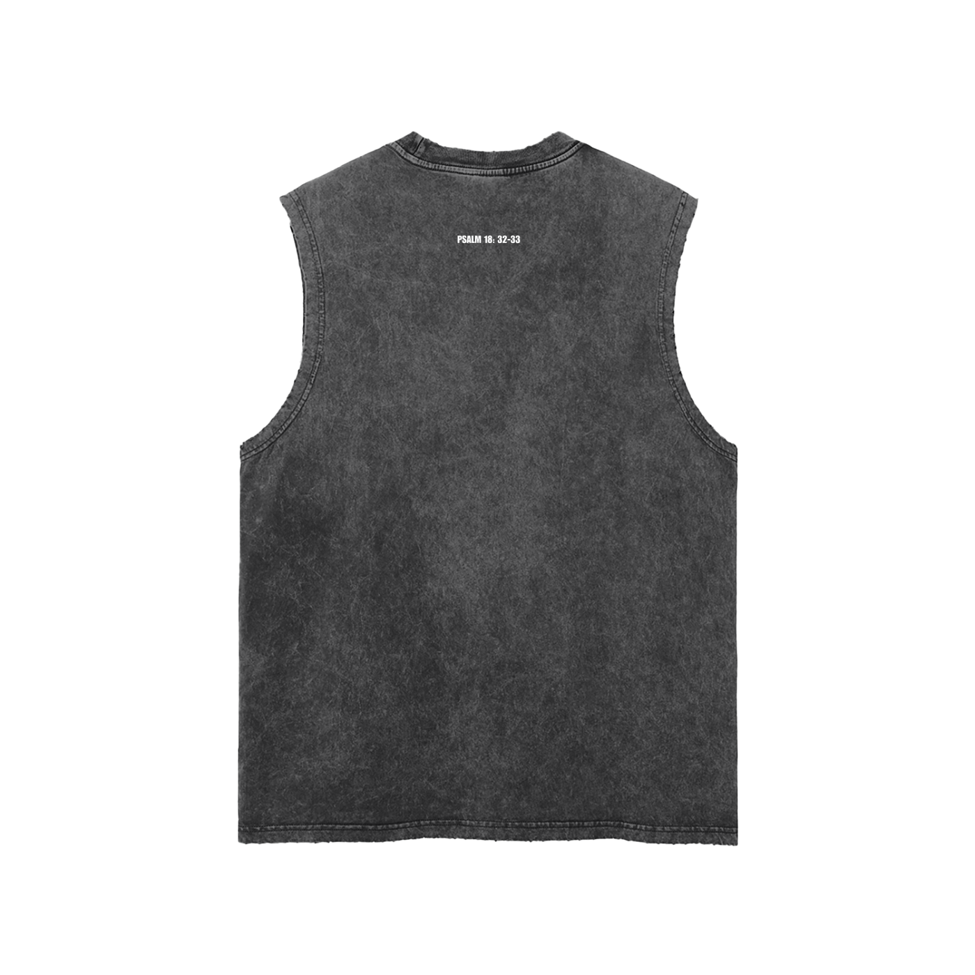 WAKE UP Snow Washed Frayed Tank Top