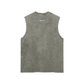 WAKE UP Snow Washed Frayed Tank Top