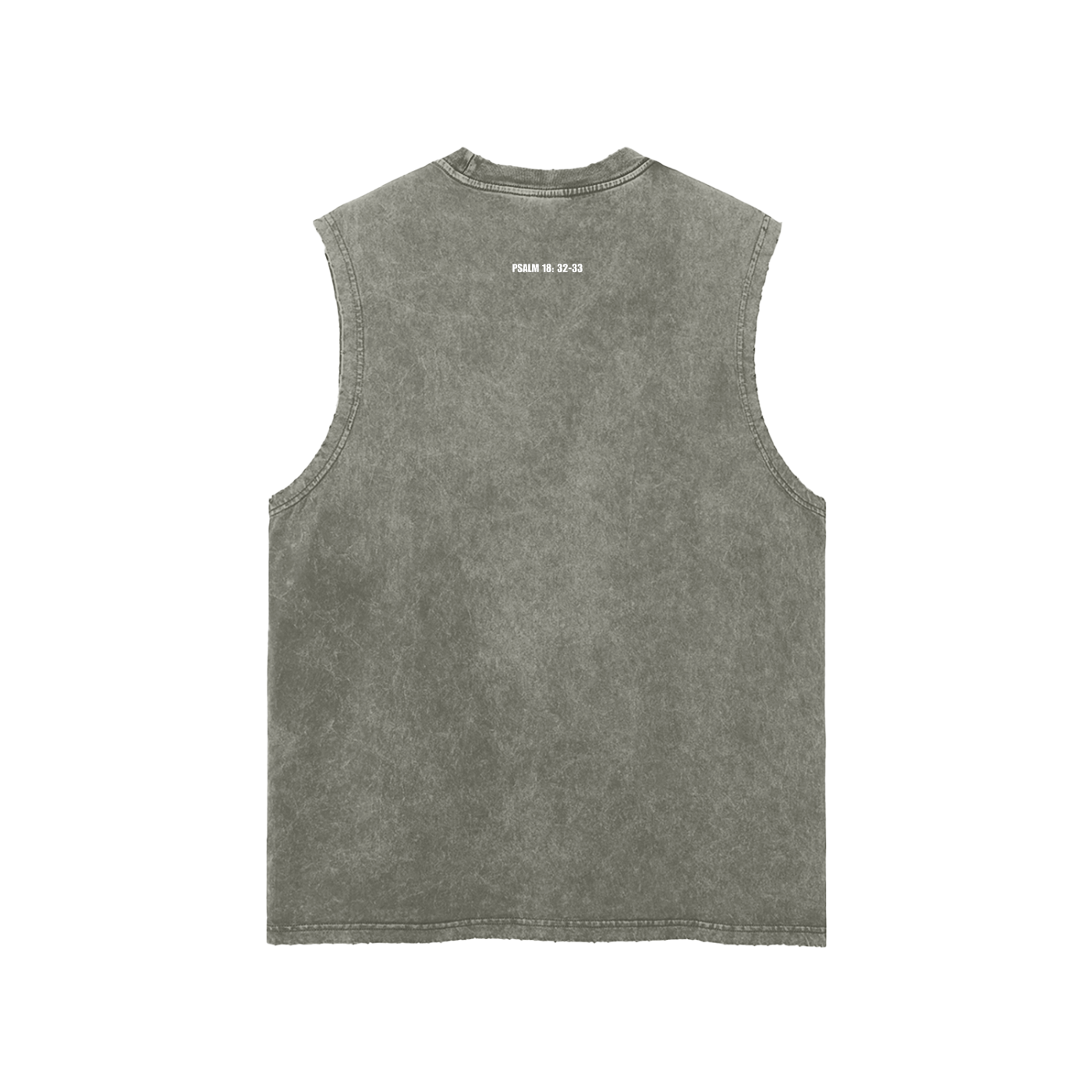 WAKE UP Snow Washed Frayed Tank Top