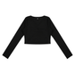 WAKE UP Women's Ruched Long Sleeve Crop T-Shirt