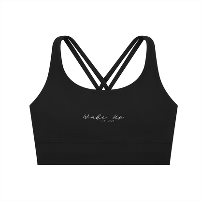 WAKE UP Strappy Criss-Cross Sports Bra