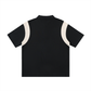 WAKE UP Contrast Panel Cotton Polo Shirt