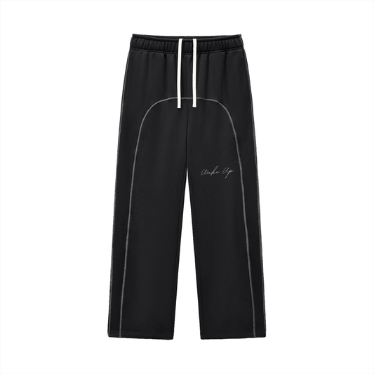 Contrast-Stitched Fleece Sweatpants