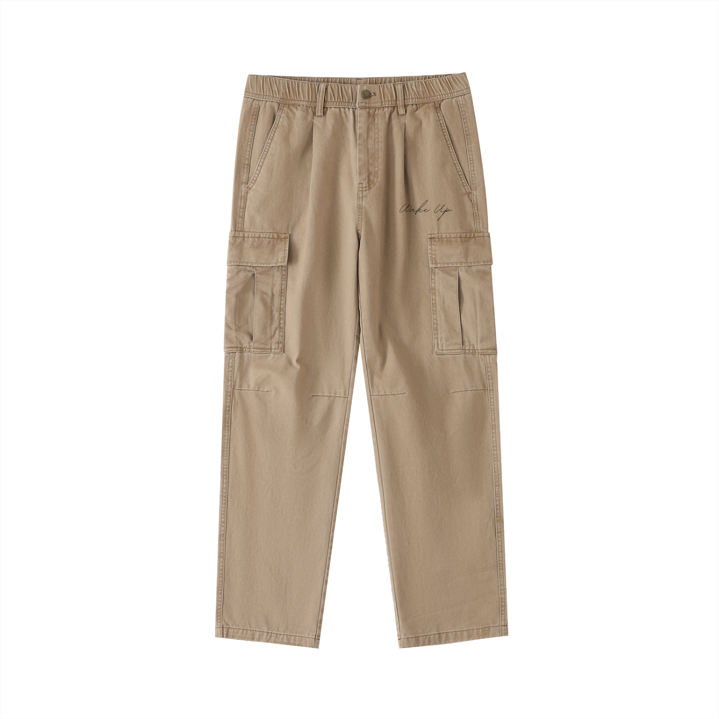 WAKE UP Cotton Elastic-Waist Cargo Pants