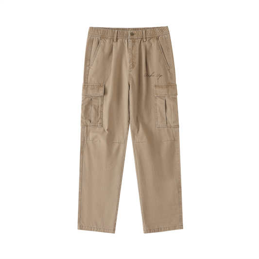 WAKE UP Cotton Elastic-Waist Cargo Pants