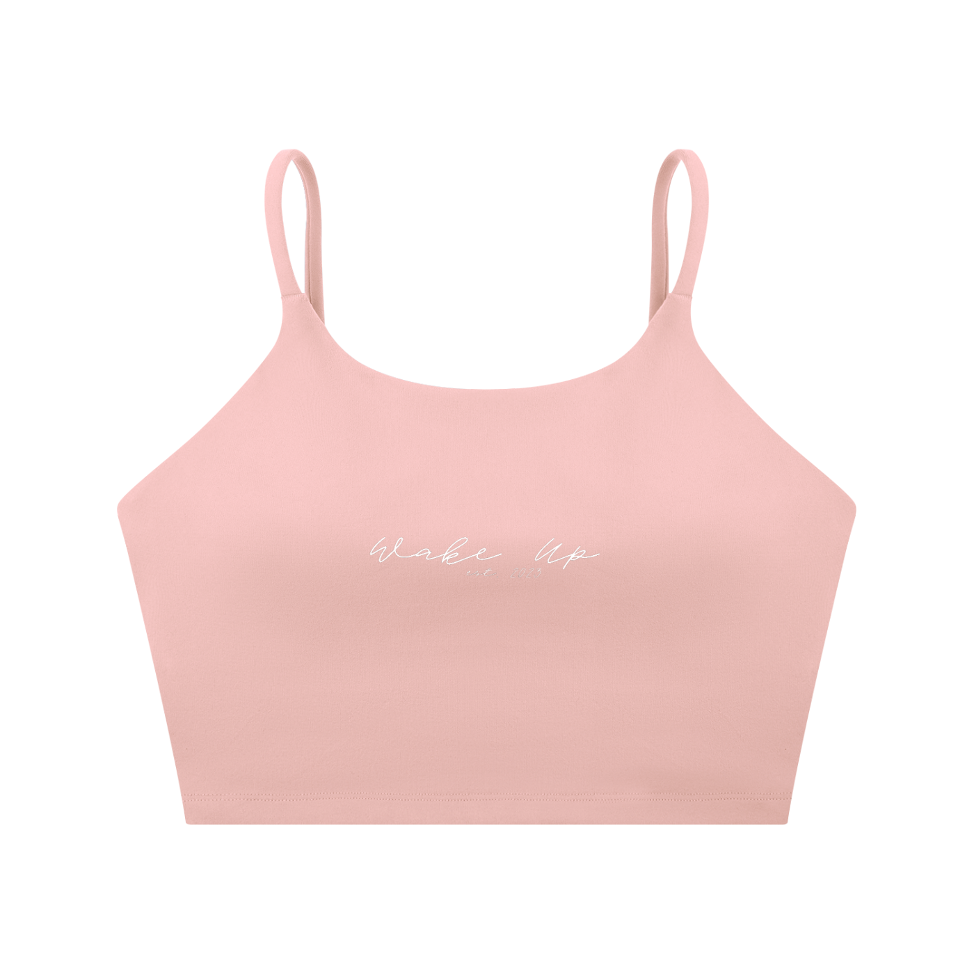 WAKE UP Spaghetti Strap Yoga Sports Bra