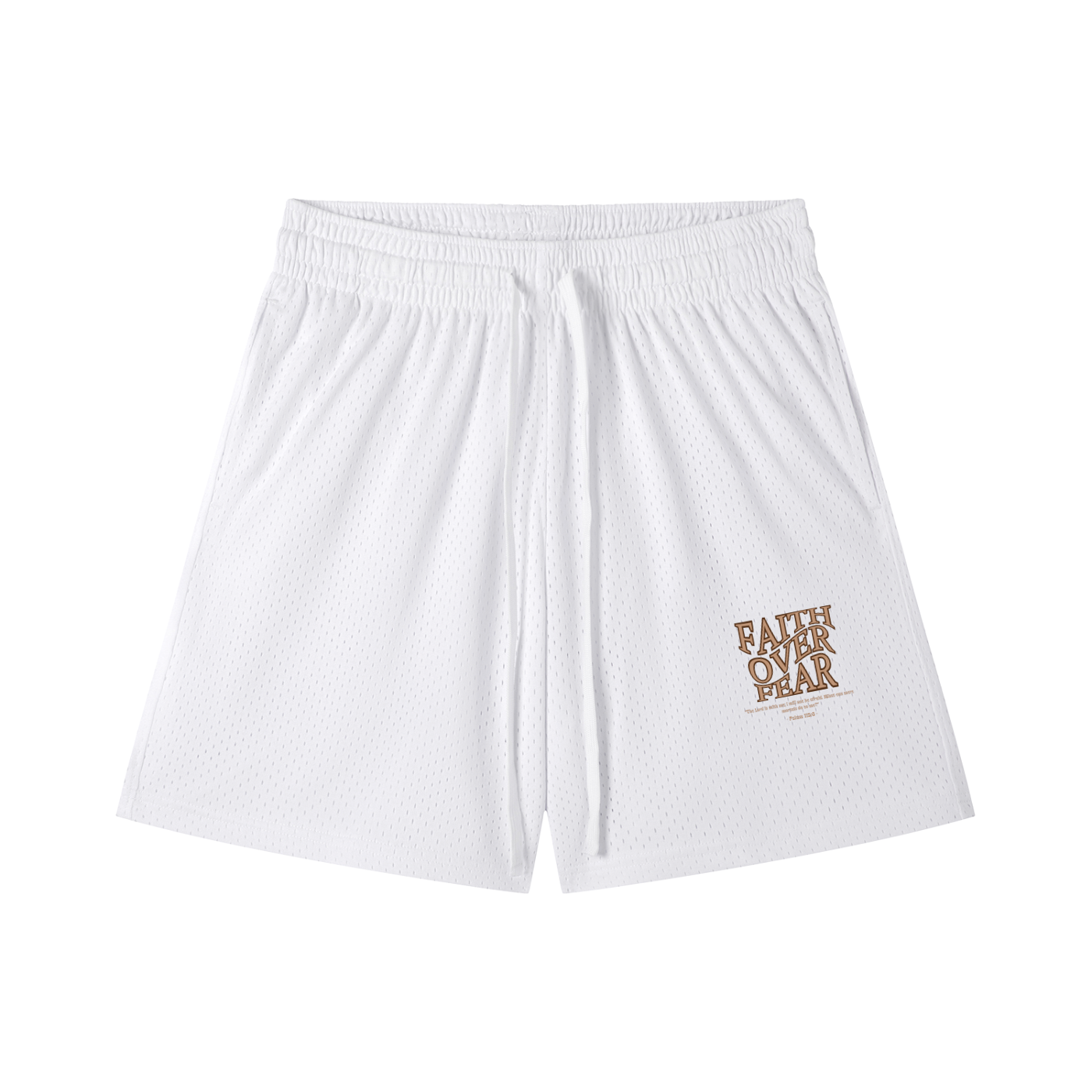 WAKE UP Faith Over Fear Mesh Shorts