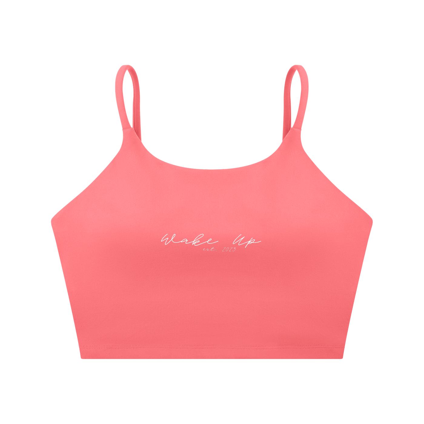 WAKE UP Spaghetti Strap Yoga Sports Bra