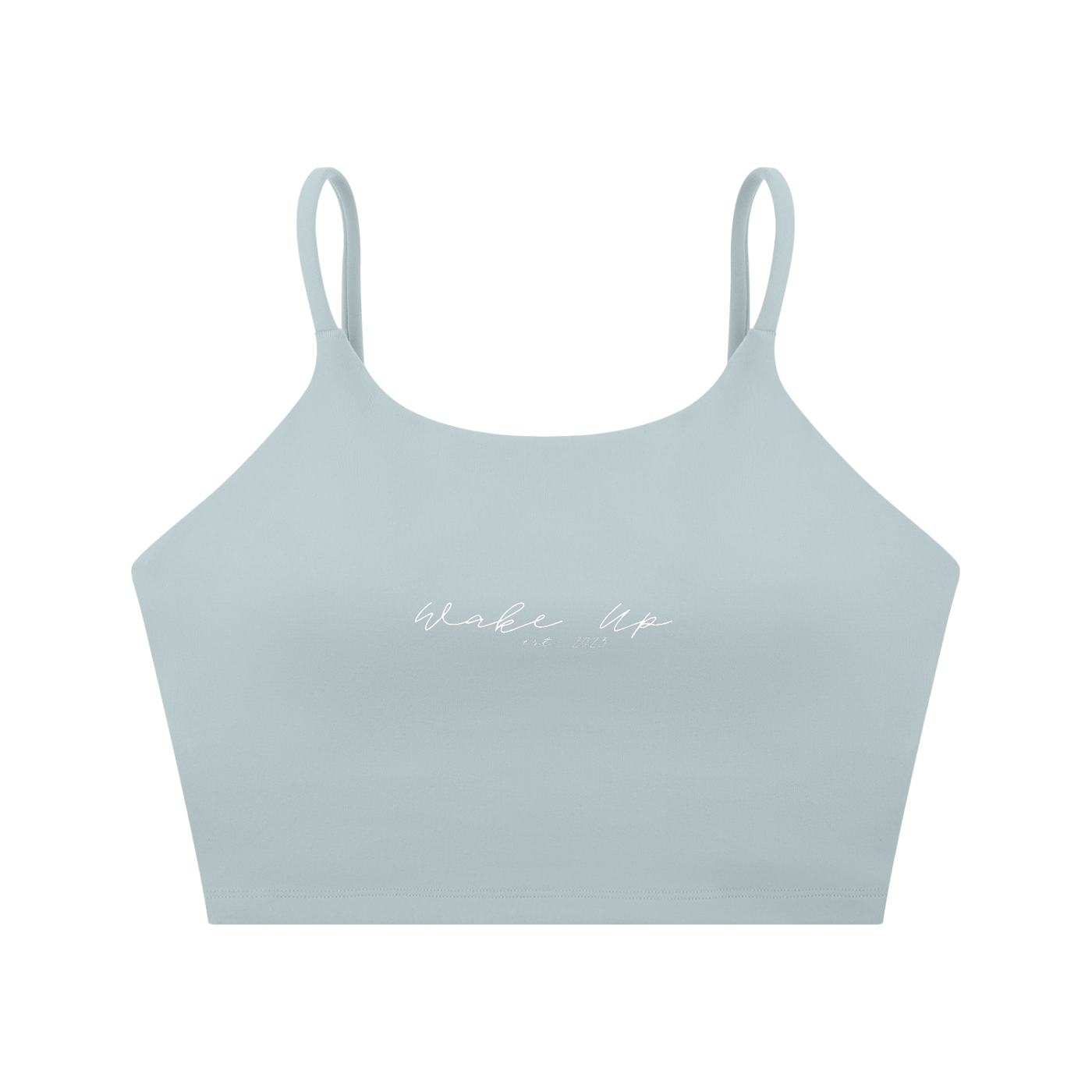 WAKE UP Spaghetti Strap Yoga Sports Bra