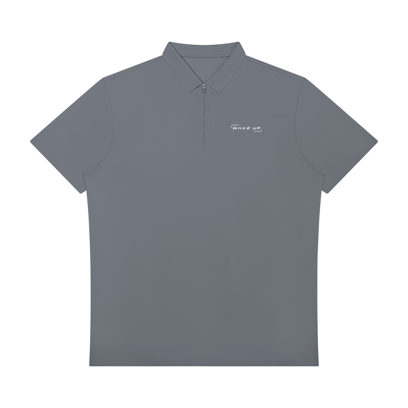 WAKE UP Men's Quarter-Zip Performance Polo Shirt