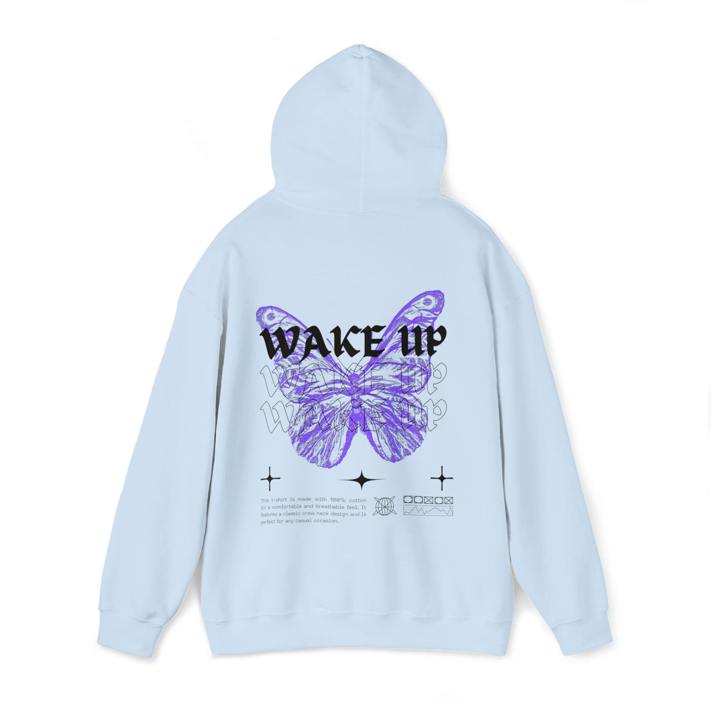 WAKE UP Sudadera con capucha efecto mariposa
