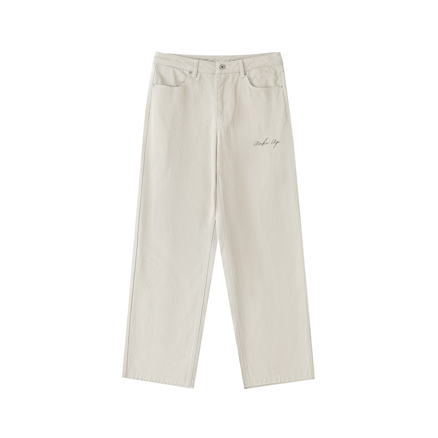 WAKE UP Heavyweight Cotton Straight-Leg Pants