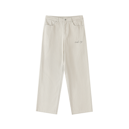 WAKE UP Heavyweight Cotton Straight-Leg Pants