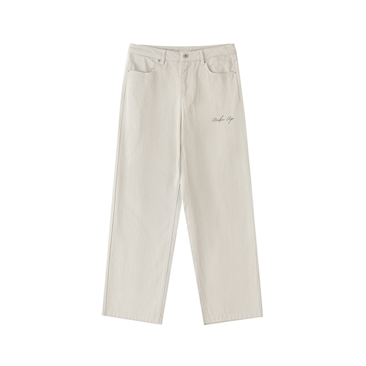 WAKE UP Heavyweight Cotton Straight-Leg Pants