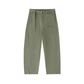 WAKE UP Twisted-Seam Belted Curved-Blade Pants