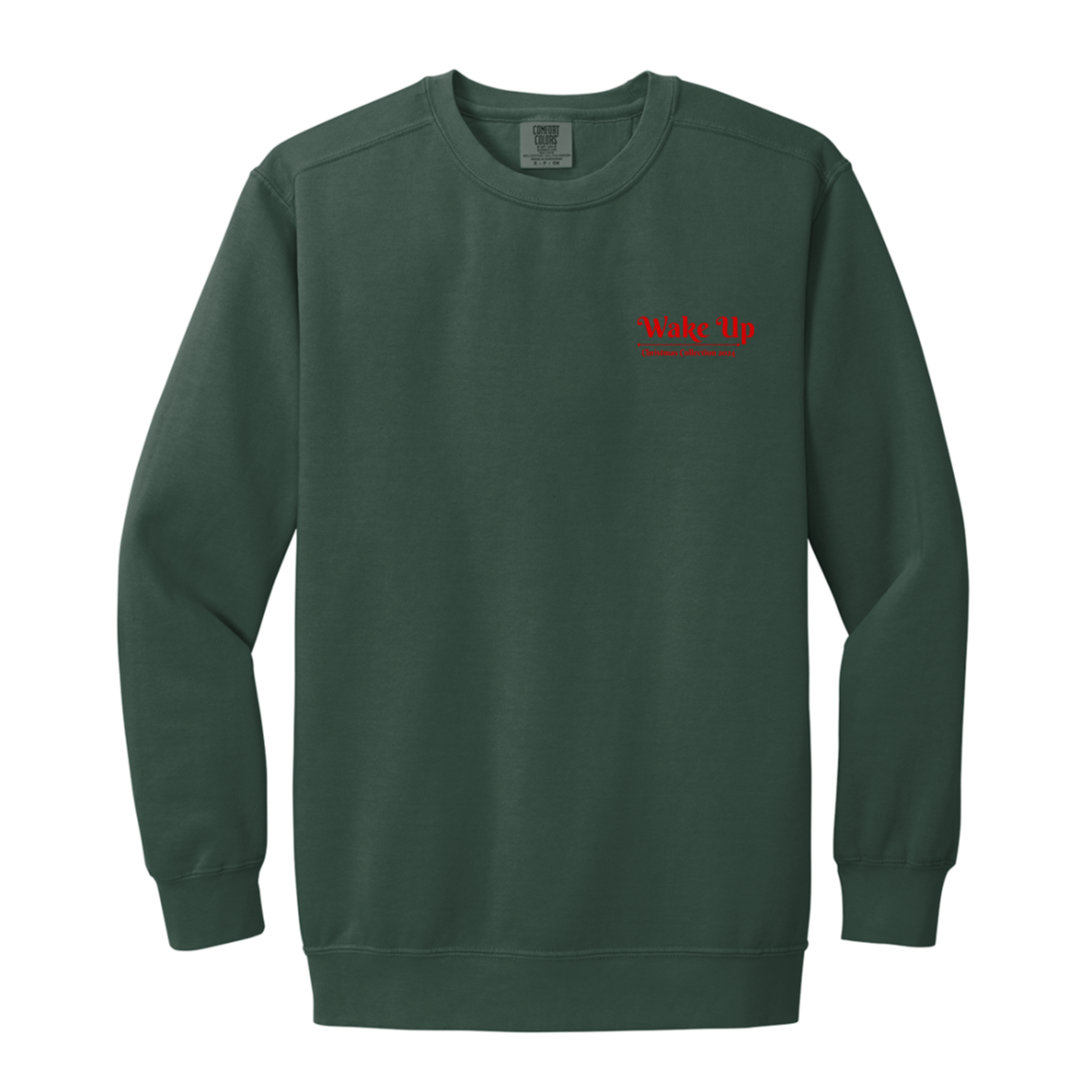 WAKE UP Christmas Garment Dyed Crewneck