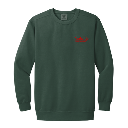 WAKE UP Christmas Garment Dyed Crewneck