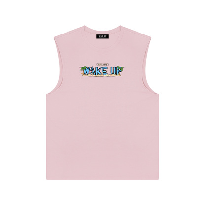 WAKE UP Summer Mens Tank Top