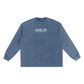 WAKE UP Snow Washed Frayed Long Sleeve