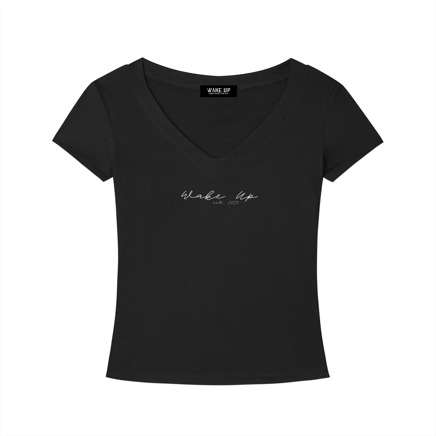 WAKE UP Tencel Slim Fit V-Neck T-Shirt