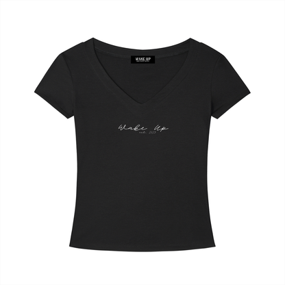WAKE UP Tencel Slim Fit V-Neck T-Shirt